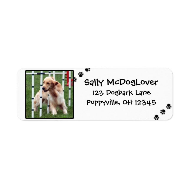 Golden Retriever Agility Label (Front)