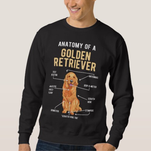 Golden Retriever Anatomy Funny Dog Sweatshirt