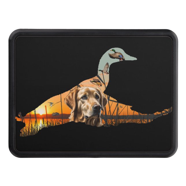 Golden Retriever and Mallard Hitch Cover (Front)