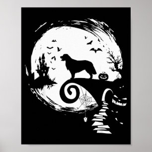Golden Retriever And Moon Halloween Costume Dog Lo Poster