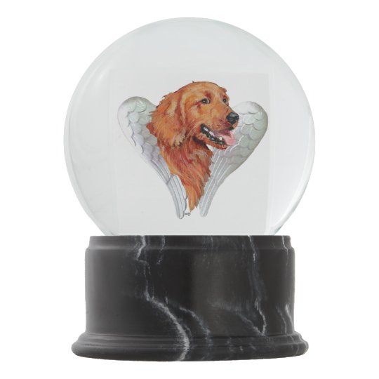 golden retriever angel figurine