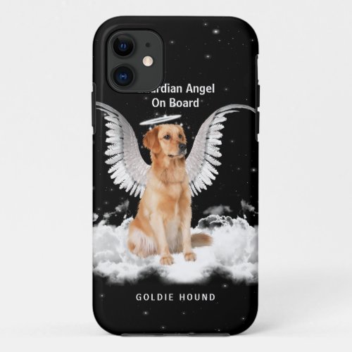 Golden Retriever Angel with Wings and a Halo iPhone 11 Case