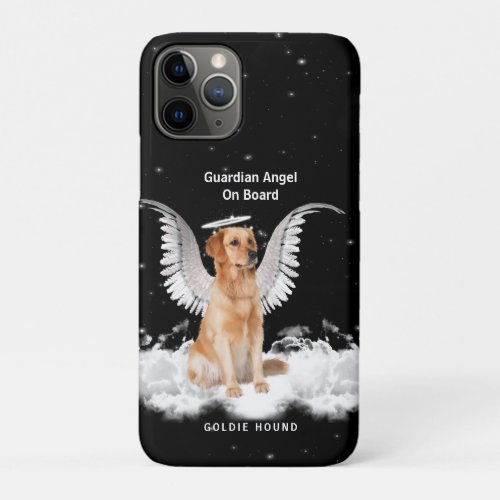 Golden Retriever Angel with Wings and a Halo iPhone 11 Pro Case