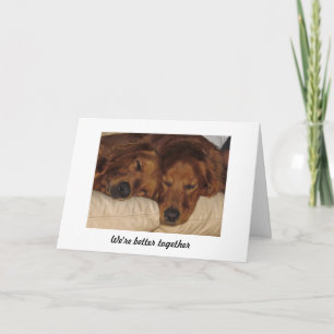 Golden Retriever Anniversary Card, Better Together Card