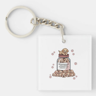 Golden Retriever Antidepressant | Puppy Therapy Keychain