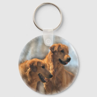 Golden Retriever Art Gifts Keychain
