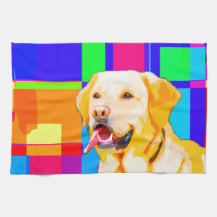 Golden Retriever Art Kitchen Towel