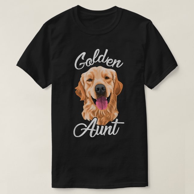 Golden Retriever Aunt for Women Mother Dog Pet  T-Shirt (Design Front)