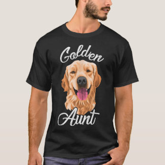 Golden Retriever Aunt for Women Mother Dog Pet T-Shirt