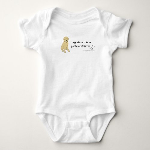 golden retriever baby bodysuit