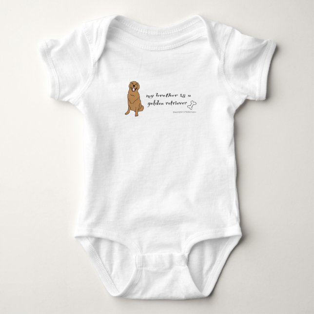 golden retriever baby bodysuit (Front)