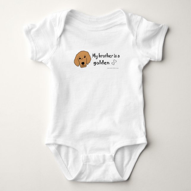 golden retriever baby bodysuit (Front)