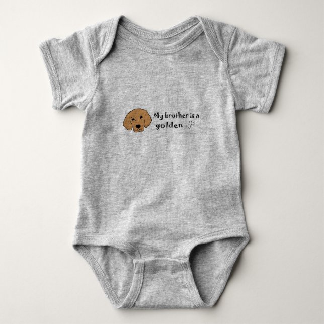 golden retriever baby bodysuit (Front)