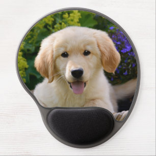 Golden Retriever Baby Dog Puppy Funny Pet Photo Gel Mouse Pad