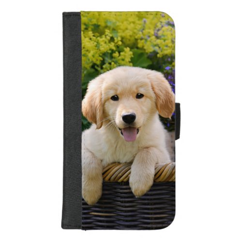 Golden Retriever Baby Dog Puppy Funny Pet Photo  iPhone 87 Plus Wallet Case