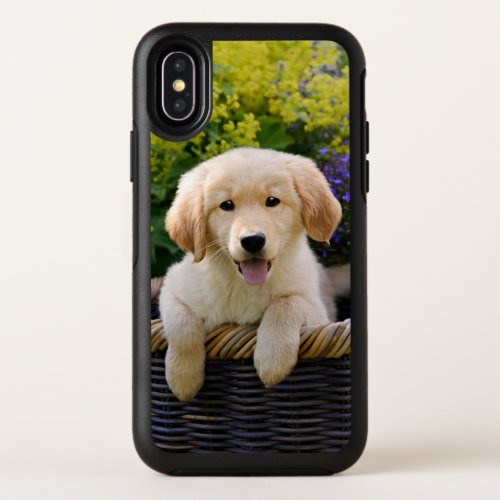 Golden Retriever Baby Dog Puppy Funny Pet Photo __ OtterBox Symmetry iPhone X Case