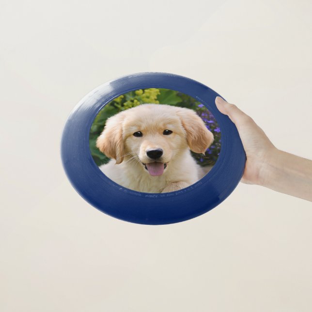 Golden Retriever Baby Dog Puppy Funny Pet Photo '' Wham-O Frisbee (In Hand)