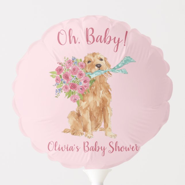 Golden Retriever Baby Shower Balloons (Front)