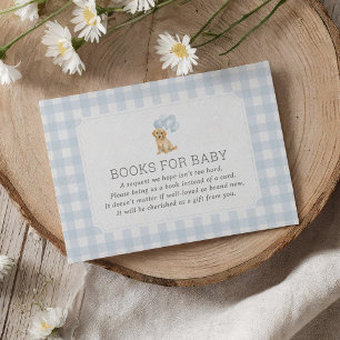 Golden Retriever Baby Shower Books for Baby Enclosure Card
