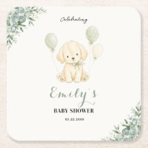 Golden Retriever Baby Shower Sage Green Eucalyptus