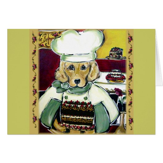 Golden Retriever Baker Cards (Front Horizontal)