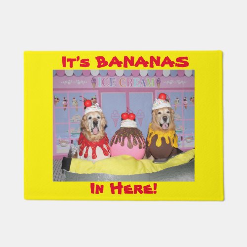 Golden Retriever Banana Split Doormat