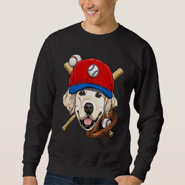 Golden Retriever Baseball Player Coaches Catcher D Sweatshirt (Front)