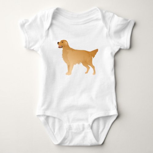 Golden Retriever Basic Breed Design Baby Bodysuit