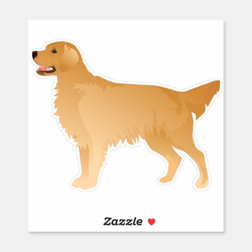 Golden Retriever Basic Dog Breed Silhouette Sticker