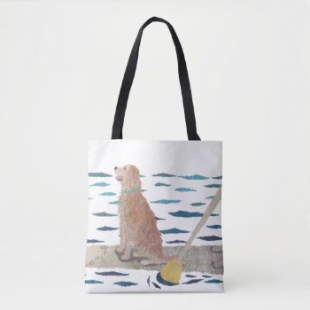 Golden Retriever  Beach Dog  Paddle Board Tote Bag by BlessHue at Zazzle