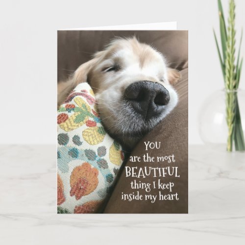 Golden Retriever Beautiful Thing Valentines Day Holiday Card