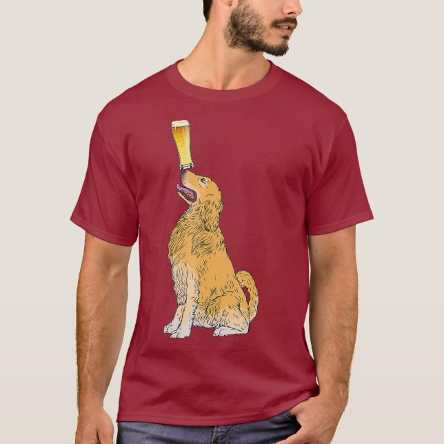 Golden Retriever  Beer Lovers Shirt Craft Beer (Front)