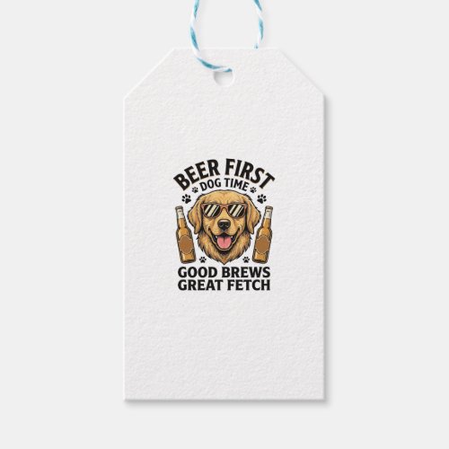 Golden Retriever Beer Shirt Funny Dog Lover Vintag Gift Tags