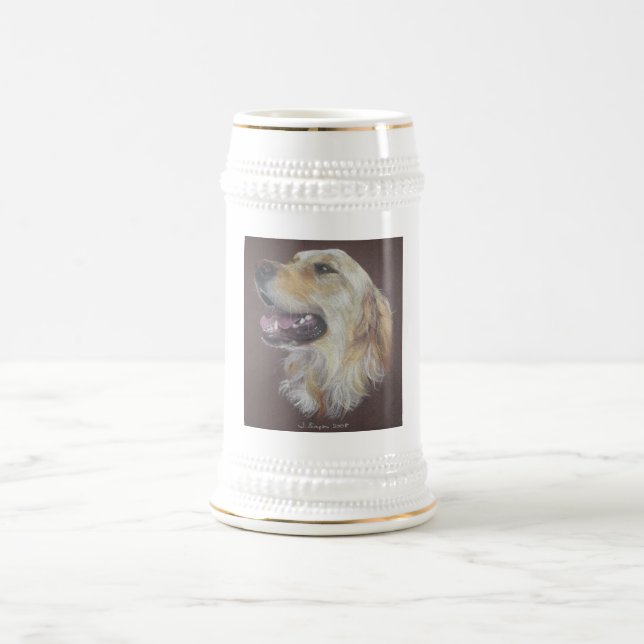 Golden Retriever Beer Stein (Center)