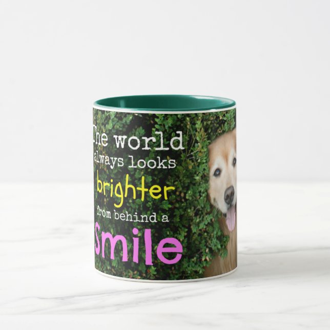 Golden Retriever Behind A Smile Mug (Center)
