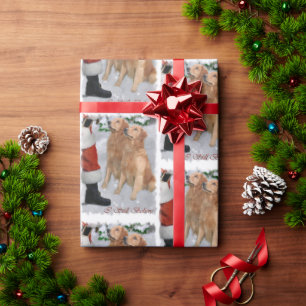 Golden Retriever Believe Christmas Wrapping Paper