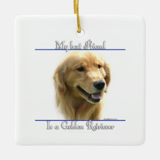 Golden Retriever Best Friend  Ceramic Ornament
