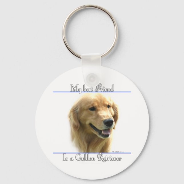 Golden Retriever Best Friend Keychain (Front)