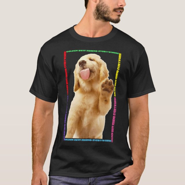 Golden Retriever Best Friends T-Shirt (Front)