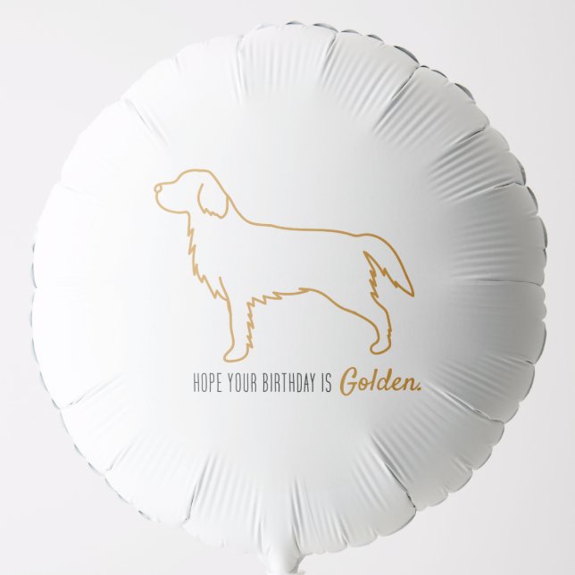 Golden Retriever Birthday Balloon  (Front)