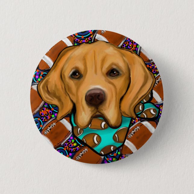 Golden Retriever Birthday Button (Front)