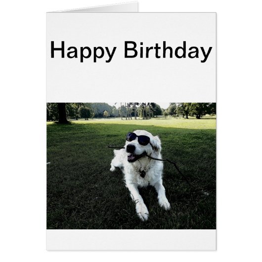 Golden Retriever Birthday Card (Front)