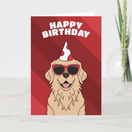 Golden Retriever Birthday Card