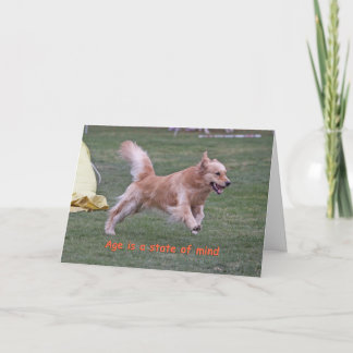 Golden Retriever Birthday Card Age