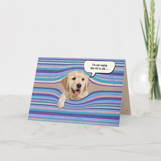 golden retriever birthday humor card (Front)