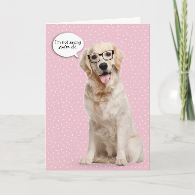 Golden Retriever birthday humor Card (Front)