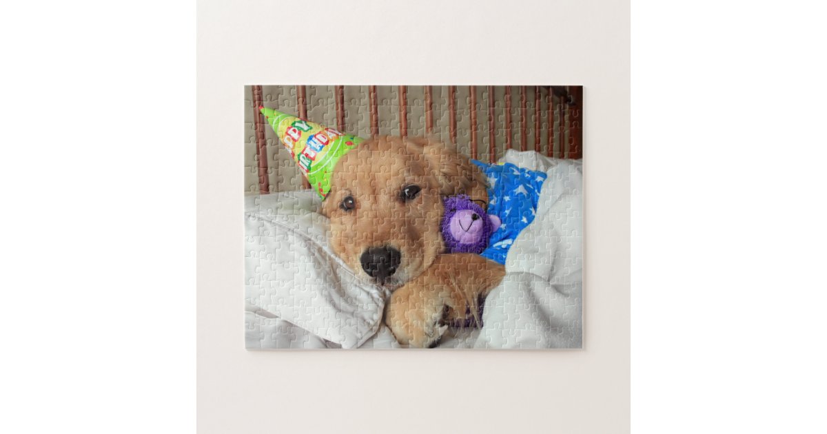 Golden Retriever Birthday Jigsaw Puzzle | Zazzle