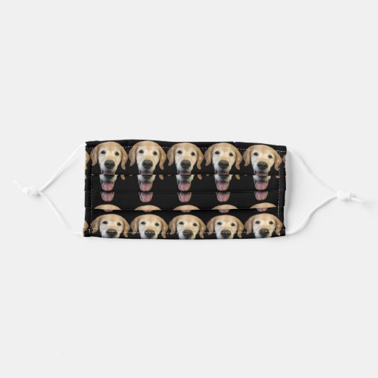 Golden Retriever Black Face Mask (Front, Folded)