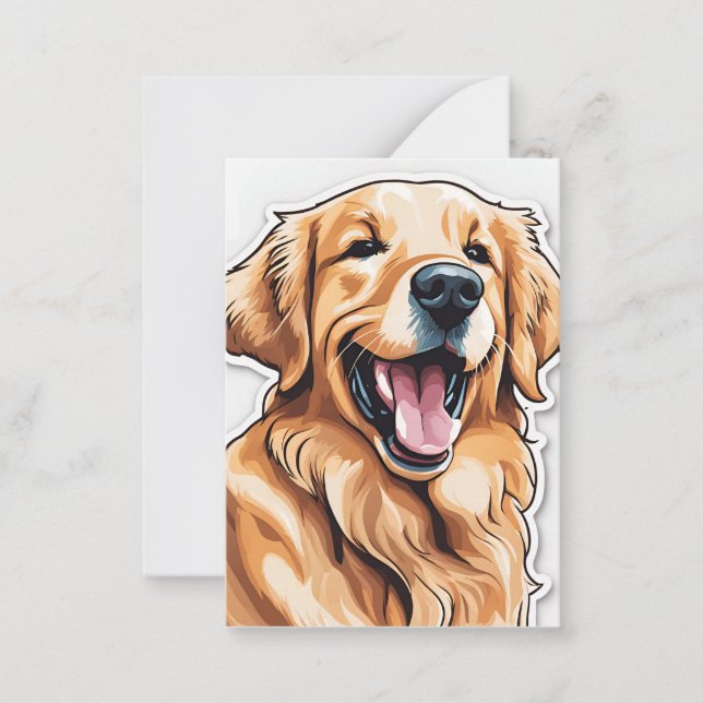 Golden Retriever | Blank Message Note Card (Front)