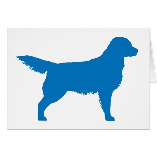 Golden Retriever (blue) Cards (Front Horizontal)